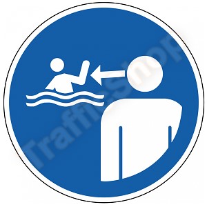 ISO 7010 Sticker Houd Kinderen In Het Water Onder Toezicht M054
